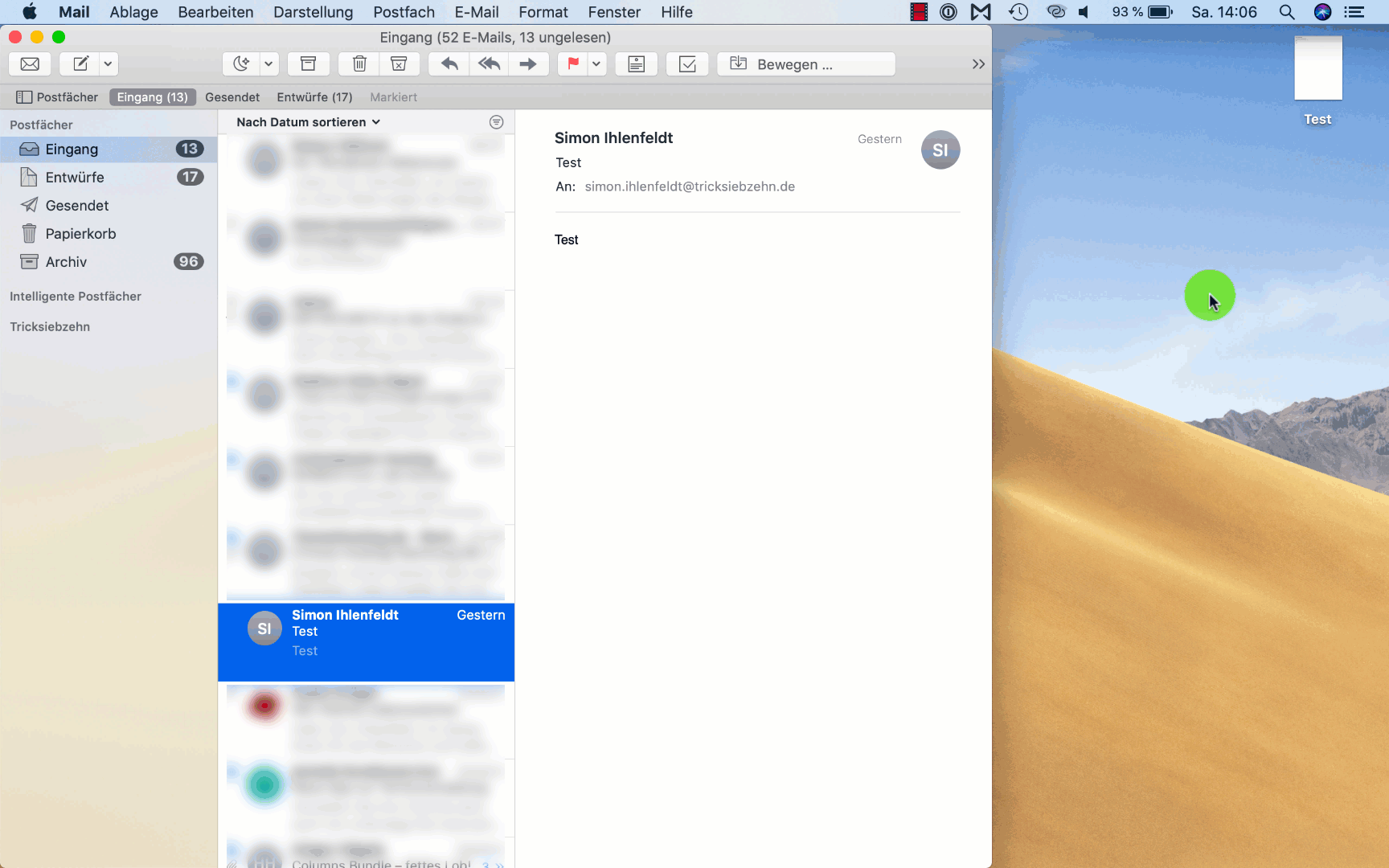 E-Mail als Datei in neue Email einfügen